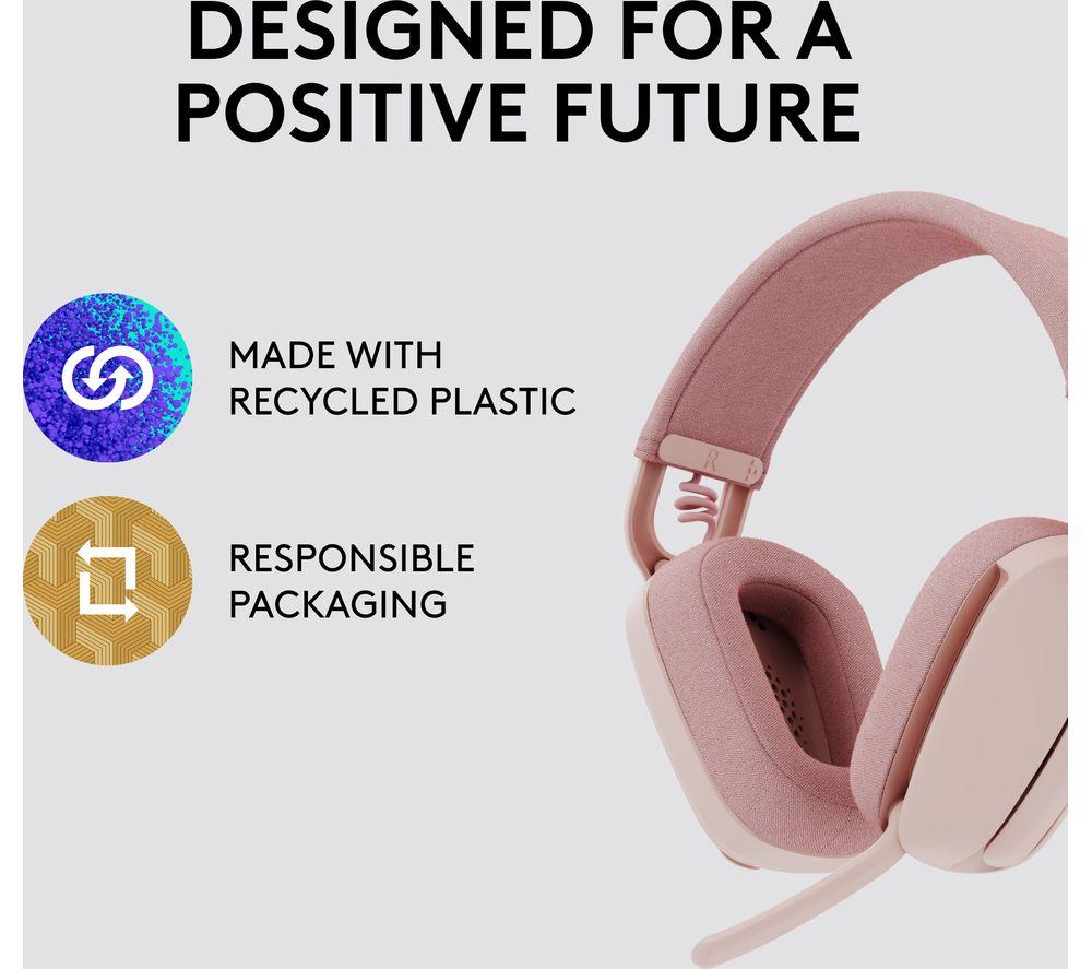 LOGITECH Zone Vibe 100 Wireless Headset - Rose image number 5 of 10