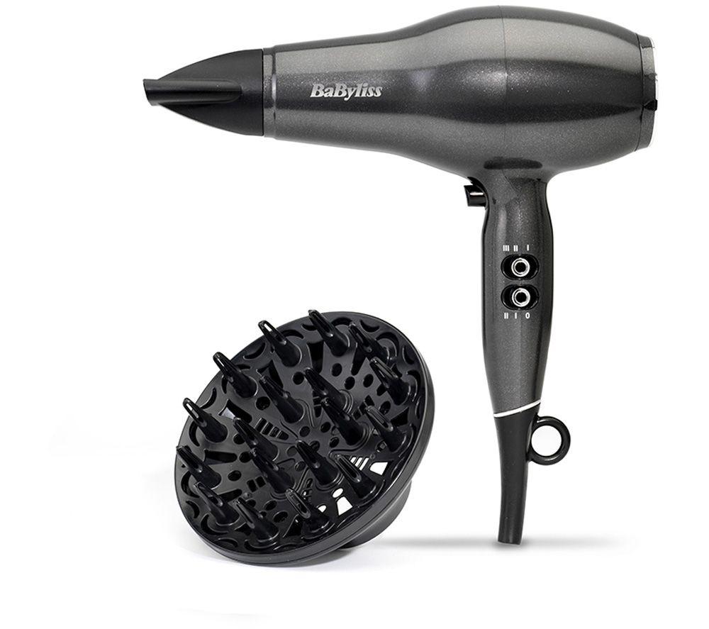 babyliss platinum diamond 2300 hair dryer - grey, silver/grey,black