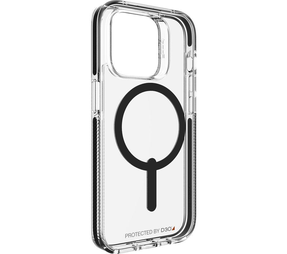 GEAR4 Santa Cruz Snap iPhone 14 Pro Case - Clear & Black image number 2 of 9