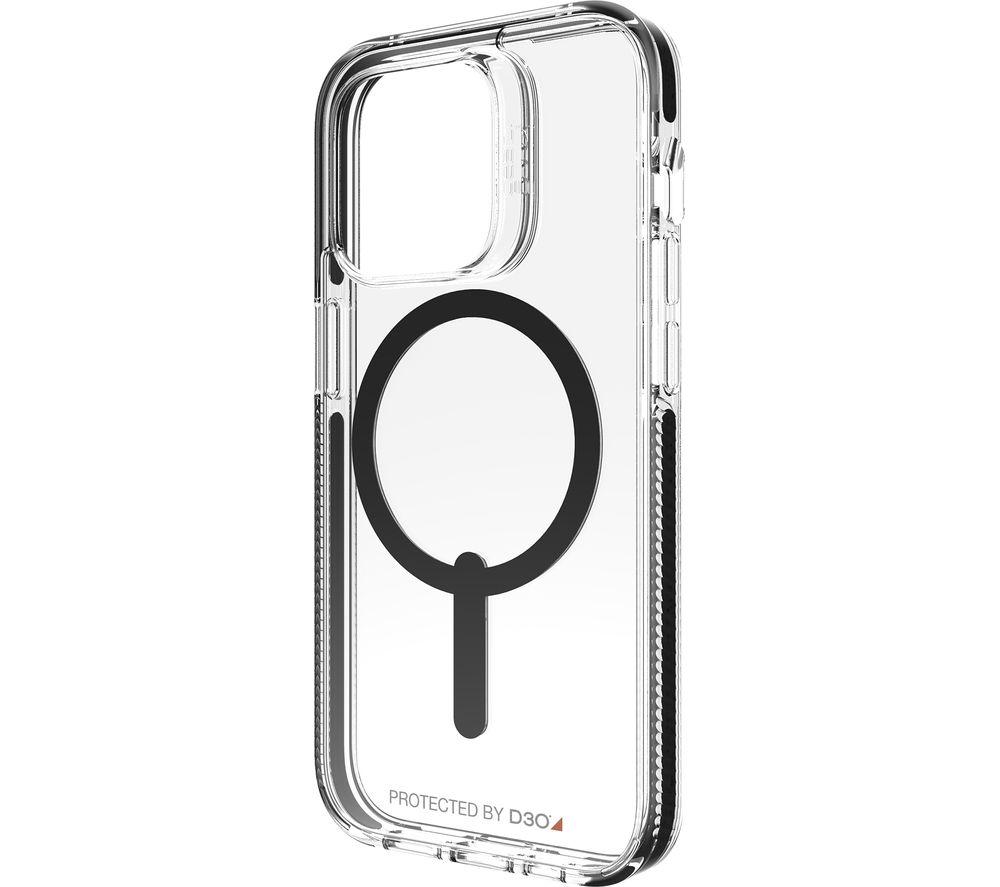 GEAR4 Santa Cruz Snap iPhone 14 Pro Case - Clear & Black image number 3 of 9
