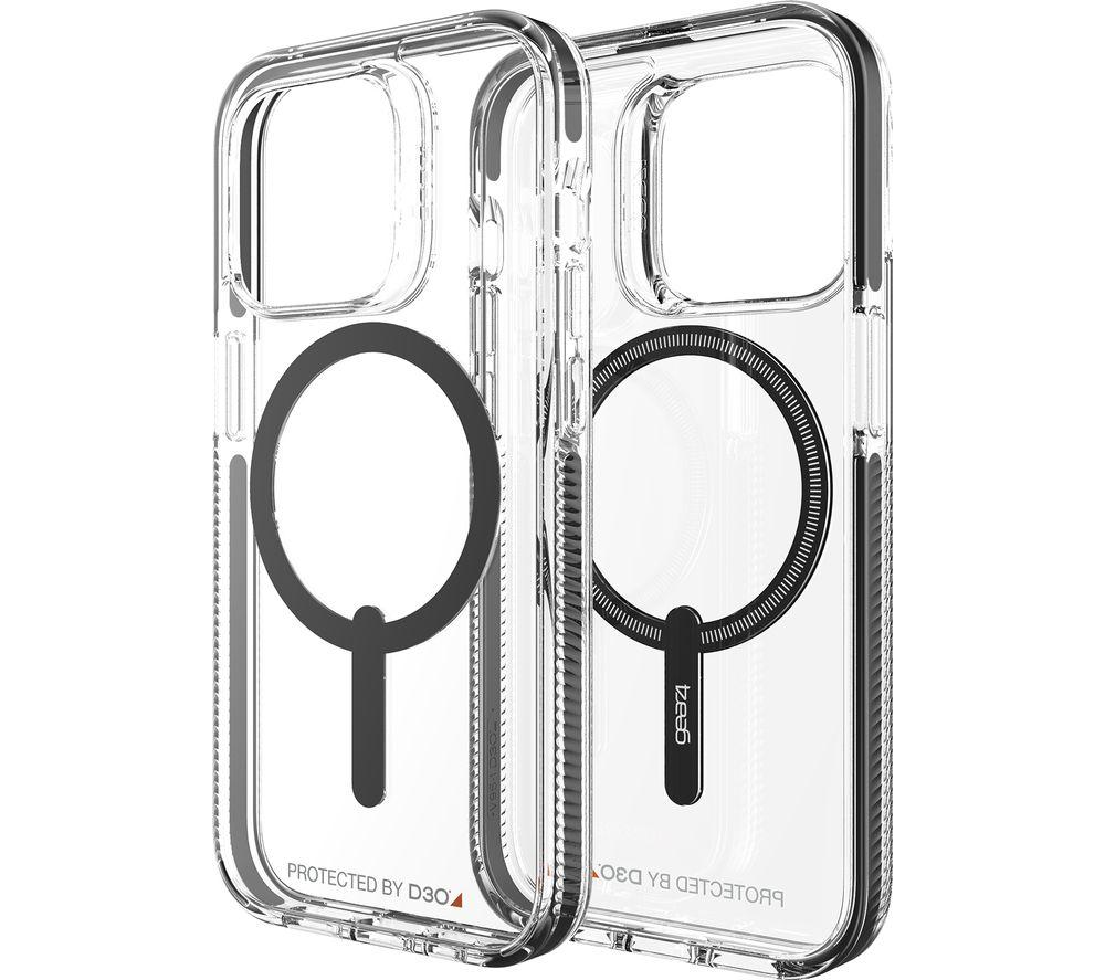 GEAR4 Santa Cruz Snap iPhone 14 Pro Case - Clear & Black image number 4 of 9