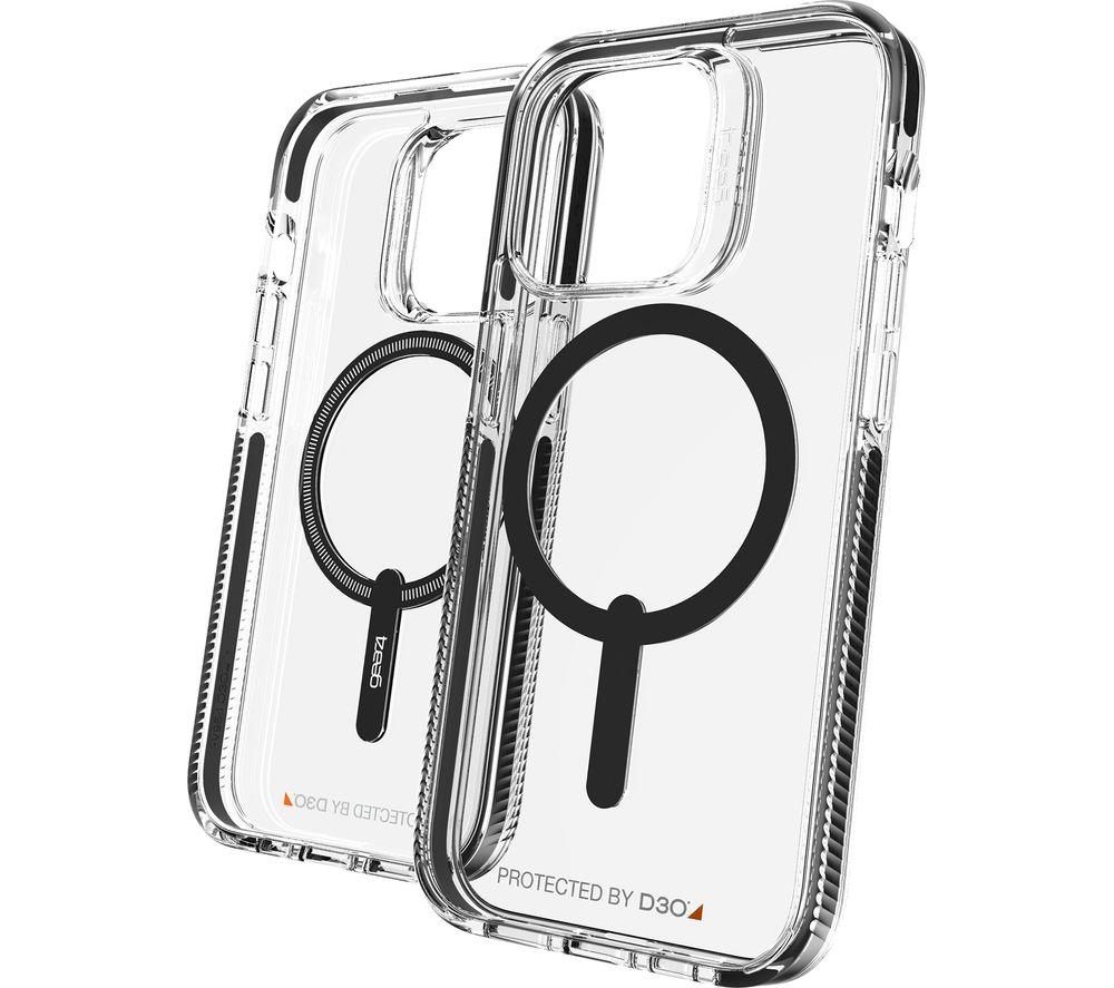GEAR4 Santa Cruz Snap iPhone 14 Pro Case - Clear & Black image number 5 of 9