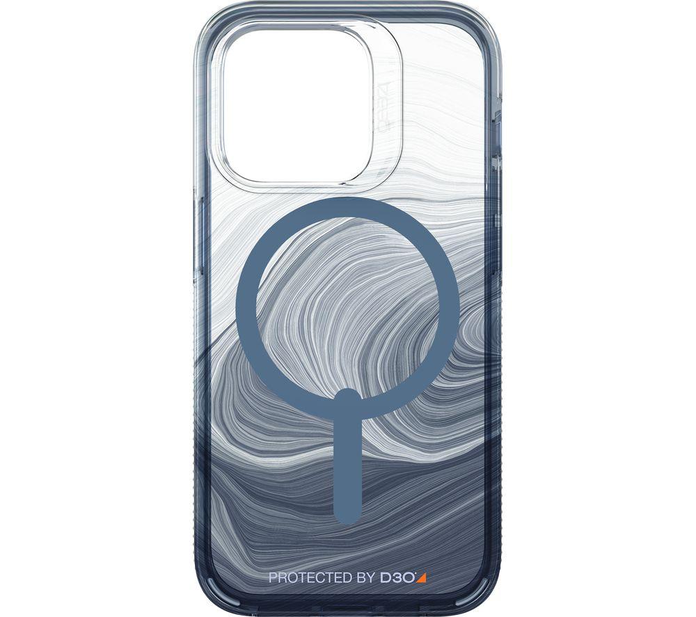GEAR4 Milan Snap Blue Swirl iPhone 14 Pro Case - Clear & Blue, Silver/Grey,Blue,Clear,White