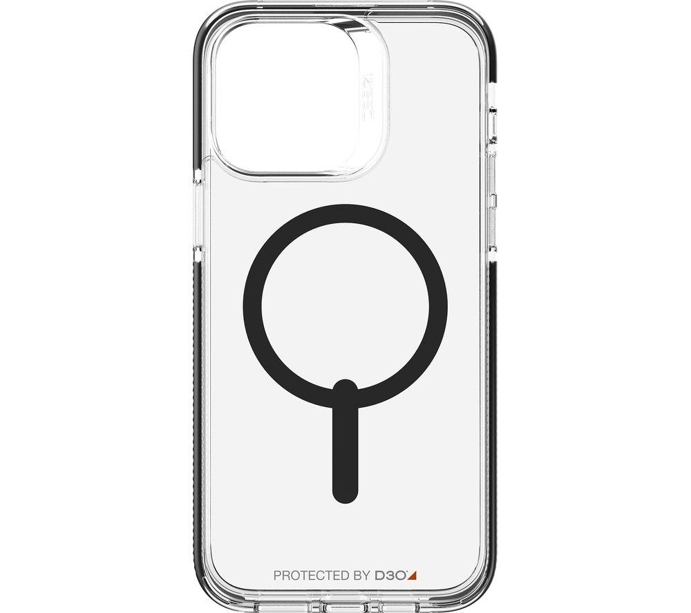 GEAR4 Santa Cruz Snap iPhone 14 Pro Max Case - Clear & Black, Black,Clear