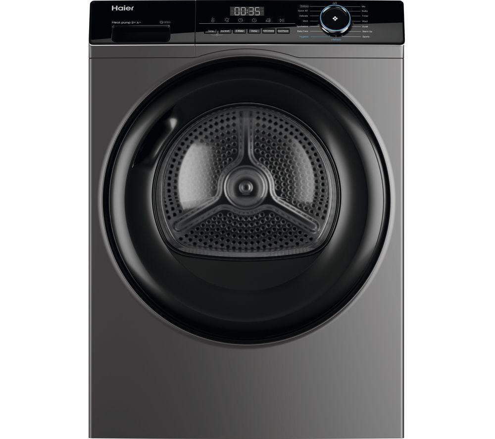 HAIER I-Pro Series 3 HD80-A2939S 8 kg Heat Pump Tumble Dryer - Graphite, Silver/Grey