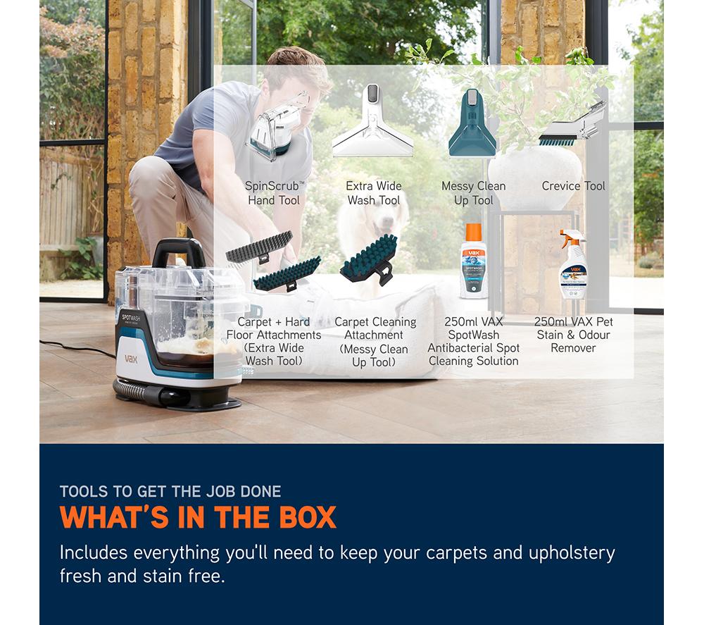 VAX SpotWash Home Pet-Design Carpet Cleaner - Teal & Grey image number 10 of 13