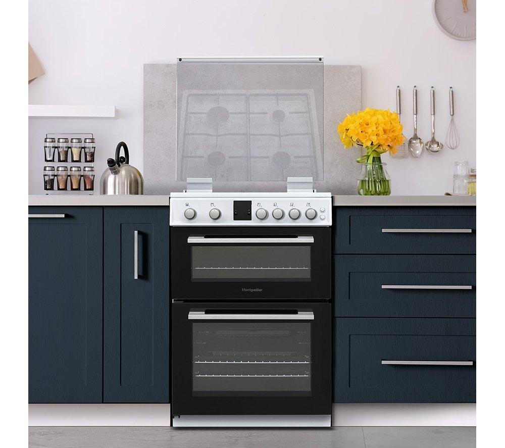 MONTPELLIER MDOG60LW 60 cm Gas Cooker - White & Silver image number 5 of 5