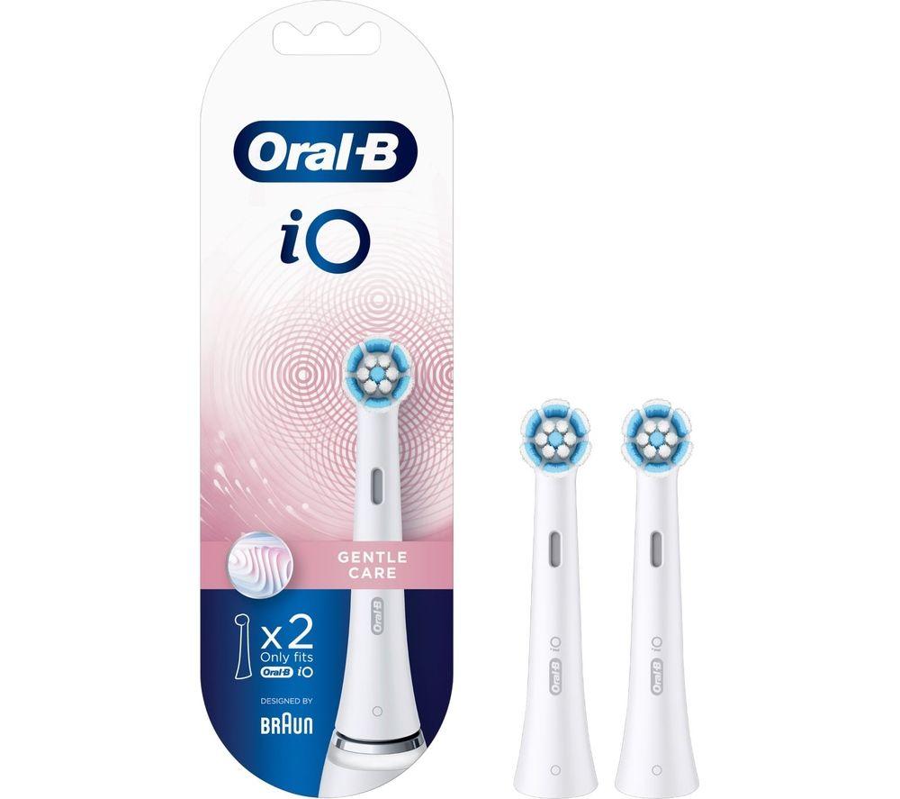 ORAL B iO Gentle Care Replacement Toothbrush Head - Pack of 2, White