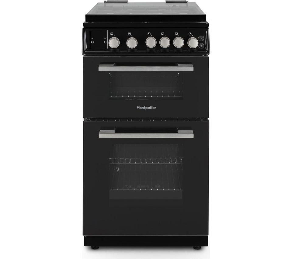 MONTPELLIER MDOG50LK 50 cm Gas Cooker - Black & Silver