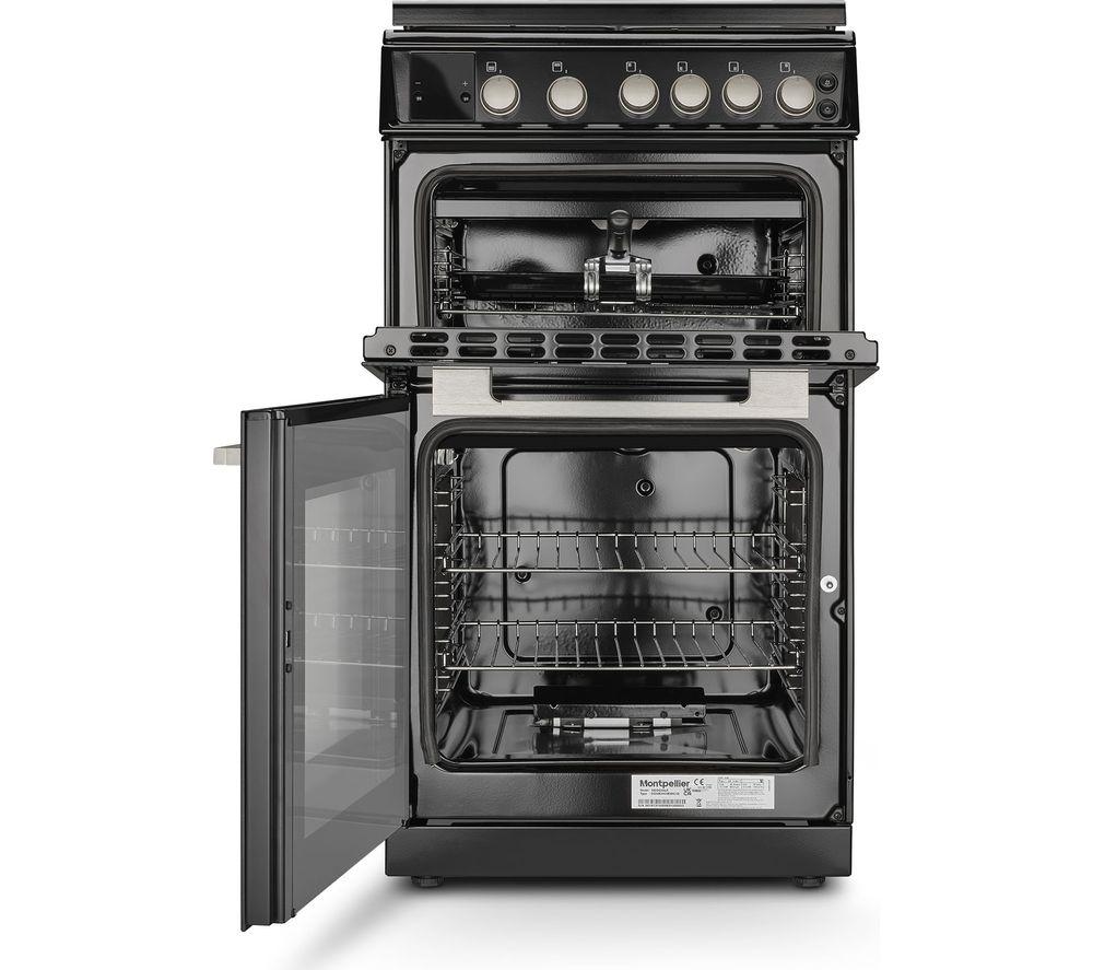 MONTPELLIER MDOG50LK 50 cm Gas Cooker - Black & Silver image number 2 of 5