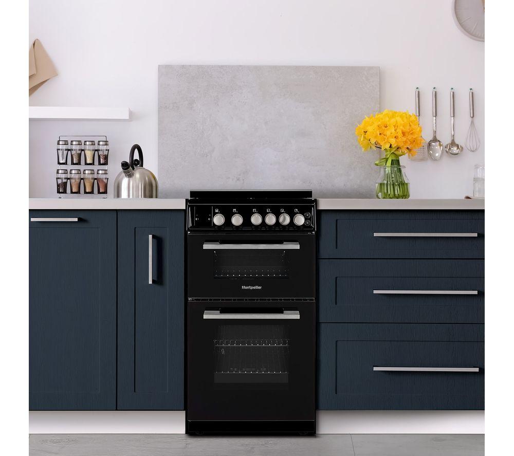 MONTPELLIER MDOG50LK 50 cm Gas Cooker - Black & Silver image number 4 of 5
