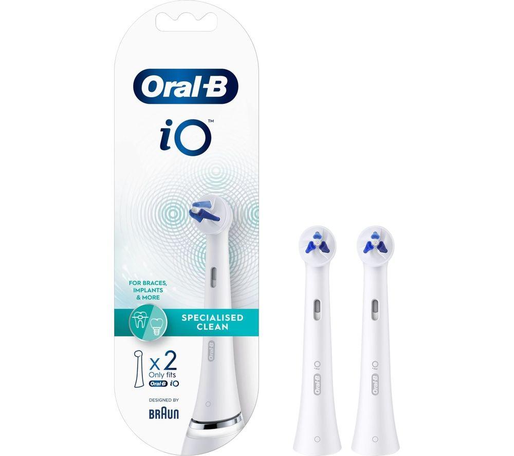ORAL B iO Specialised Clean Replacement Toothbrush Head ? Pack of 2, White