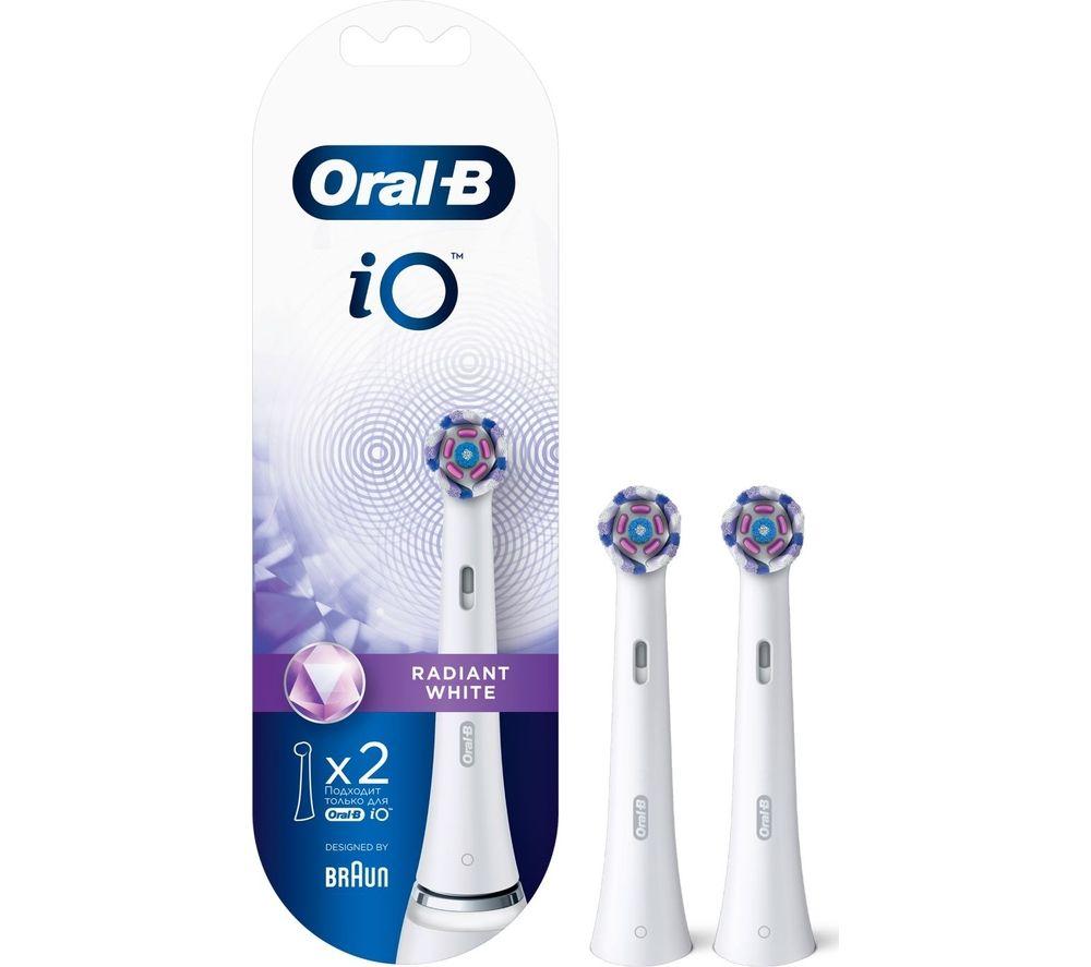 ORAL B iO Radiant White Replacement Toothbrush Head - Pack of 2, White