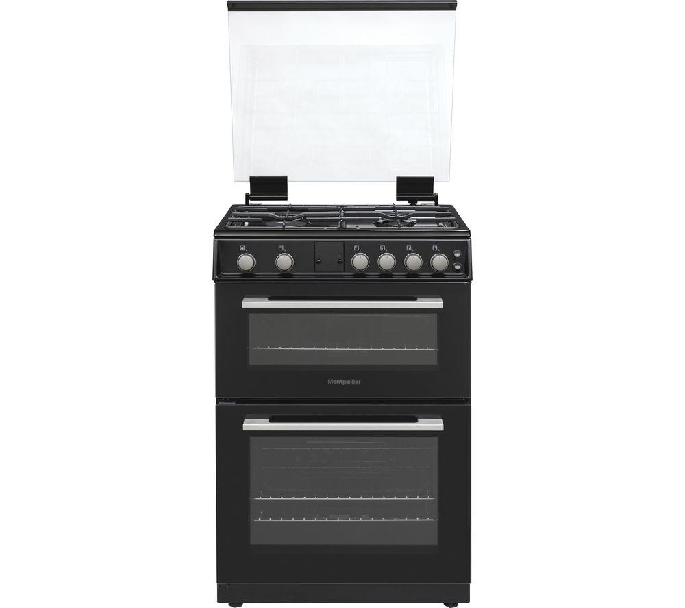 MONTPELLIER MDOG60LK 60 cm Gas Cooker – Black & Silver, Silver/Grey,Black