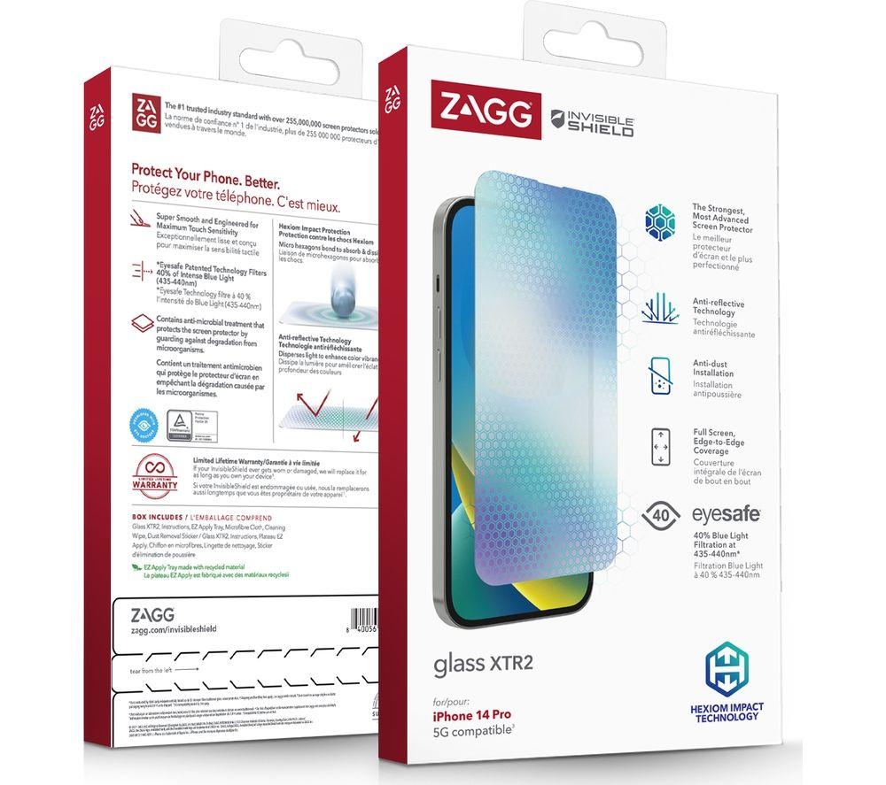 ZAGG Invisible Shield Glass XTR2 iPhone 14 Pro Screen Protector - Clear image number 6 of 7