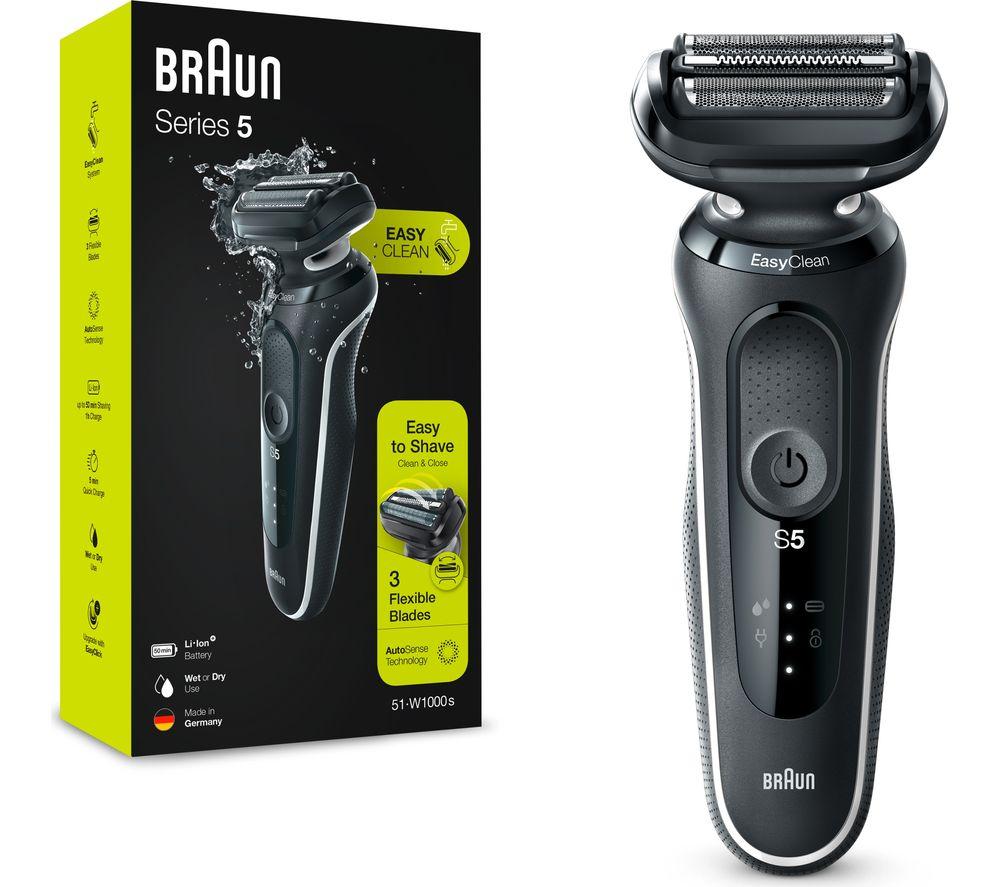 BRAUN Series 5 50-W1000s Wet & Dry Foil Shaver - Black & White