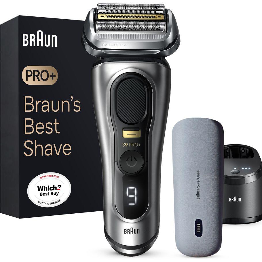BRAUN Series 9 Pro 9477CC Wet & Dry Foil Shaver, SmartCare Centre & PowerCase - Silver, Silver/Grey
