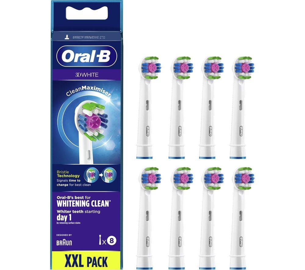 ORAL B 3D White Replacement Toothbrush Head  Pack of 8 review