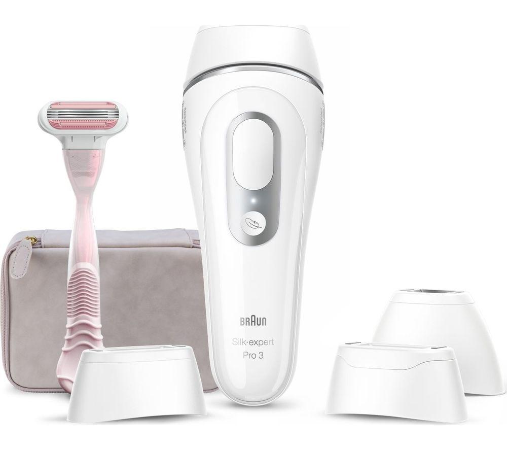 BRAUN Silk-expert Pro 3 PL3233 IPL Hair Removal System - White & Silver, White,Silver/Grey