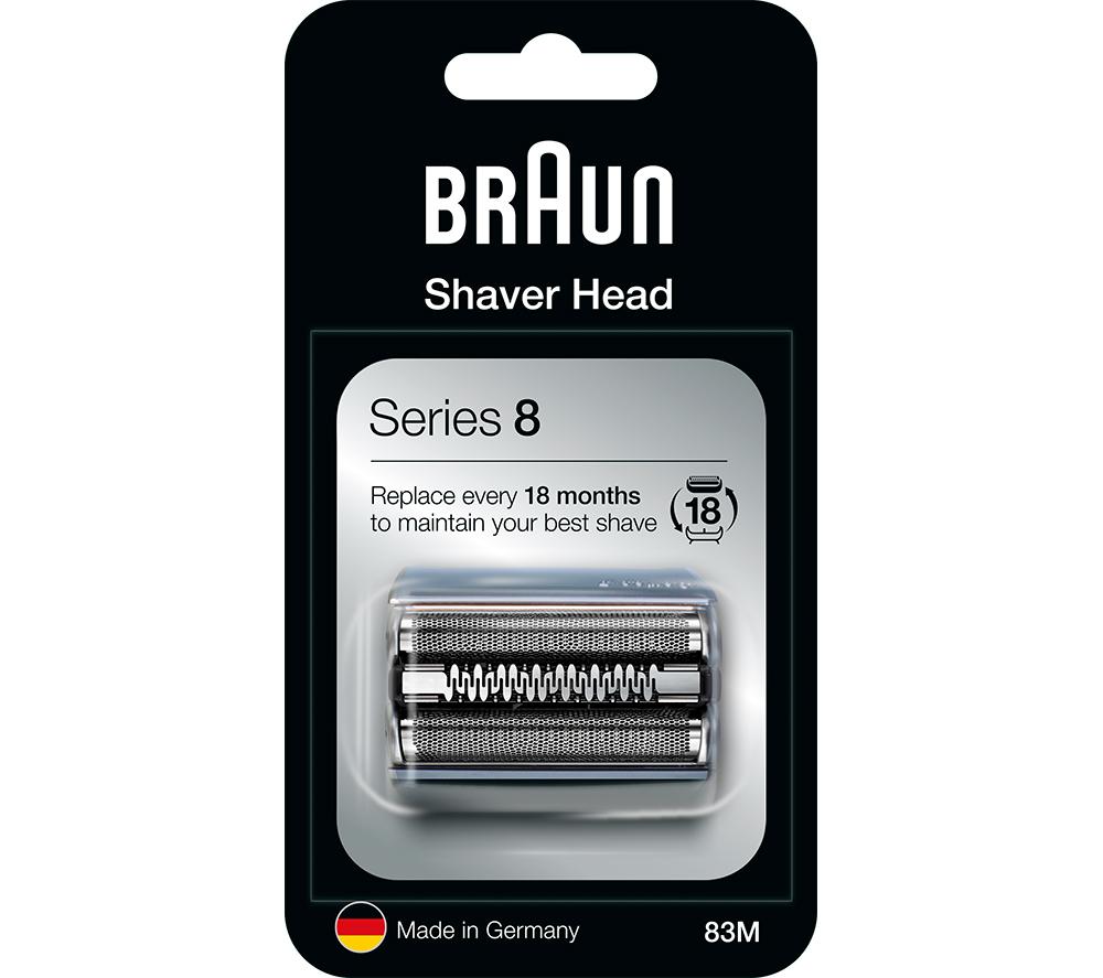 BRAUN Series 8 Electric 83M Shaver Head Replacement - Silver, Silver/Grey
