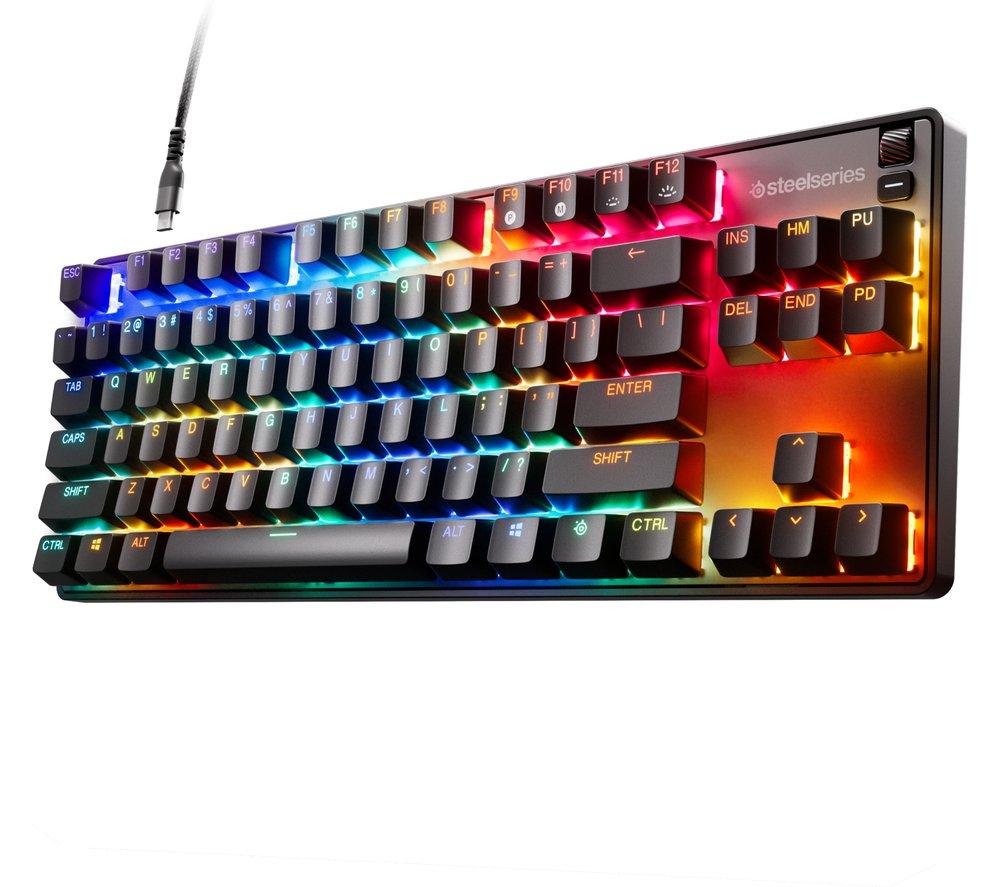 SteelSeries Apex 9 TKL - Mechanical Gaming Keyboard – Optical Switches – 2-Point Actuation – Compact Esports Tenkeyless Form Factor – Hotswappable Switches - English QWERTY Layout