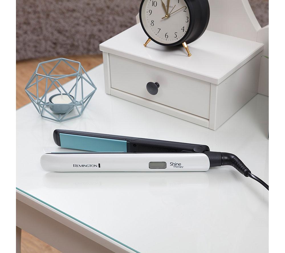 REMINGTON Shine Therapy S8500 Hair Straightener - White & Teal image number 5 of 9