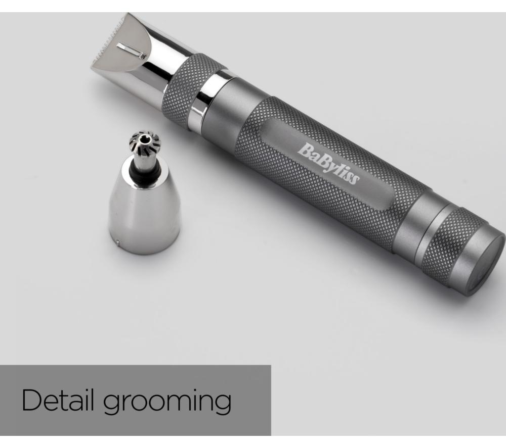 BABYLISS Super-X Metal Series Nose, Ear & Eyebrow Trimmer - Black & Silver image number 4 of 9