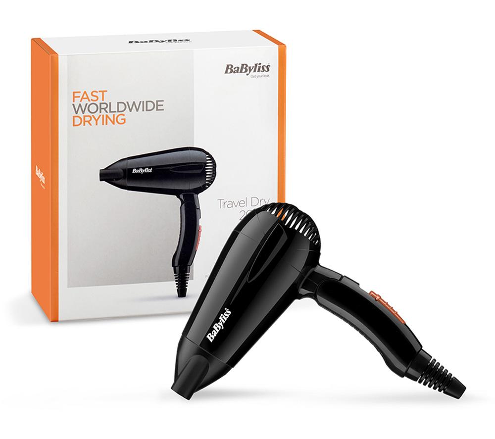 BABYLISS Travel Dry 5344BU 2000 Hair Dryer - Black image number 2 of 6