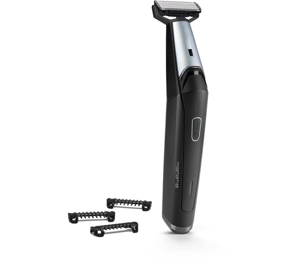 babyliss triple s stubble, shadow & shave wet & dry beard trimmer - black & silver, silver/grey,black