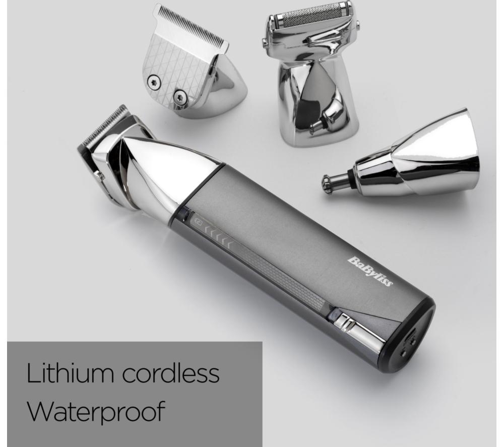 BABYLISS Super-X Metal Series 15-in-1 Wet & Dry Multi-Trimmer Kit - Grey & Chrome image number 4 of 9