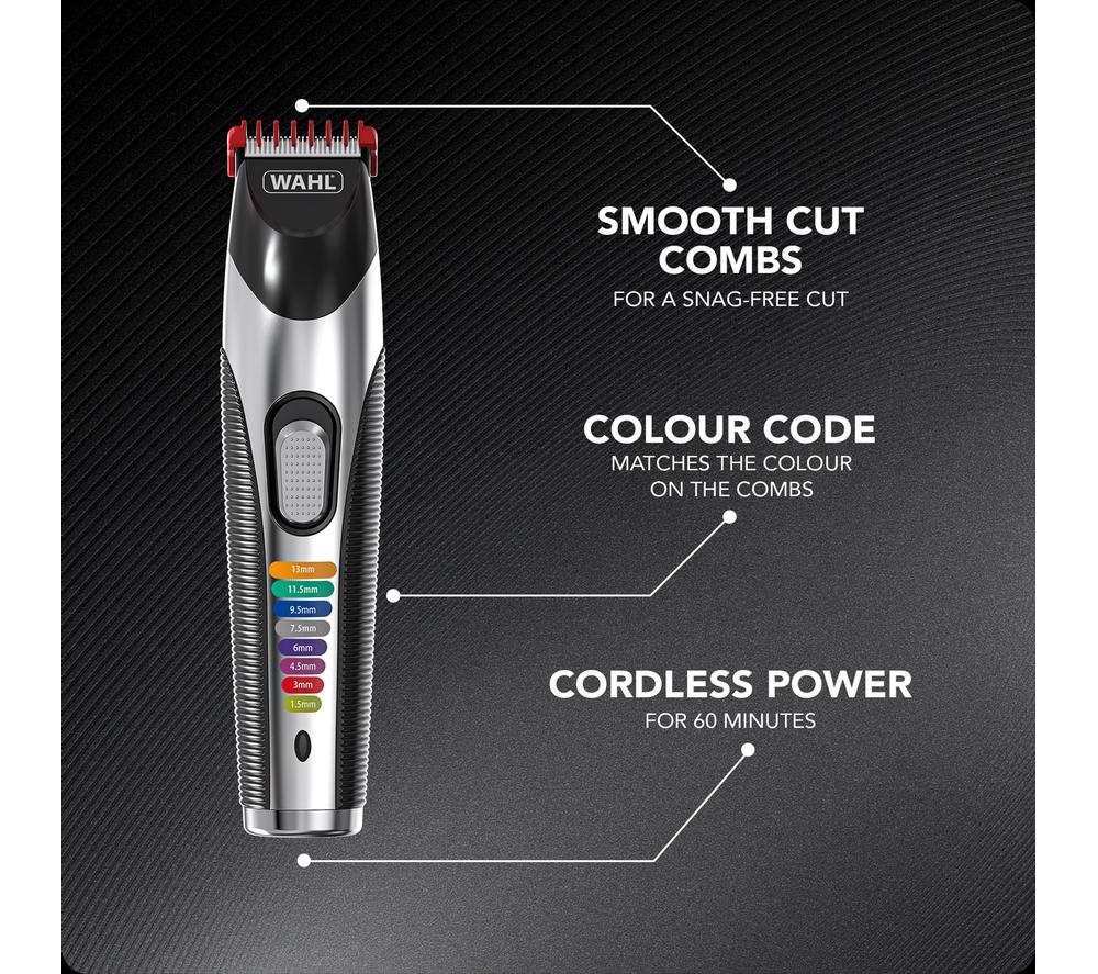 WAHL Colour Trim Stubble & Beard Trimmer Kit - Black & Silver image number 2 of 7