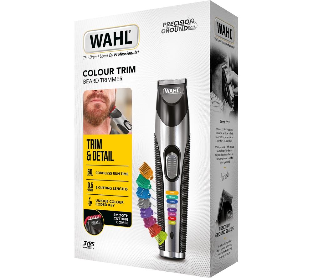 WAHL Colour Trim Stubble & Beard Trimmer Kit - Black & Silver image number 7 of 7