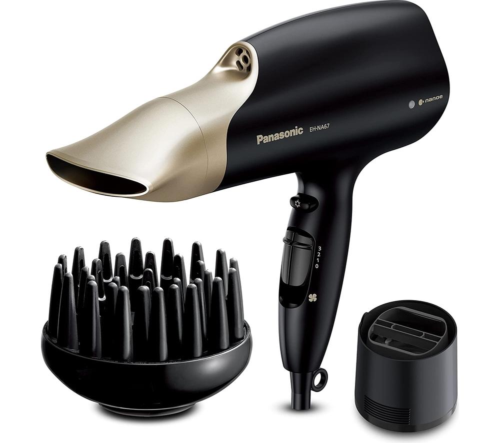 PANASONIC Nanoe Family & Children EH-NA67 Hair Dryer - Black & Champagne Gold, Gold,Black