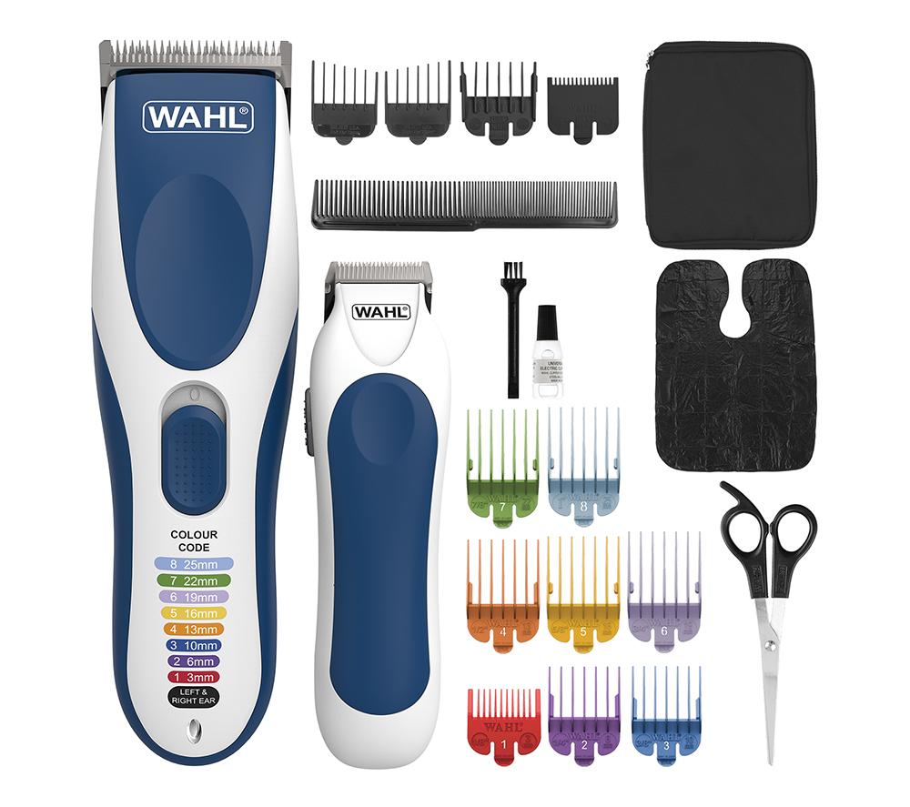WAHL Colour Pro 9649-317 Hair Clipper & Trimmer Kit - White & Blue
