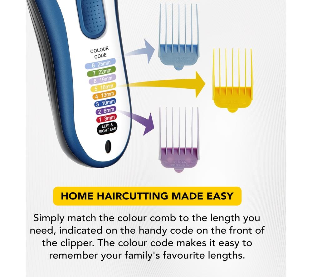 WAHL Colour Pro 9649-017 Hair Clipper - White & Blue image number 4 of 7