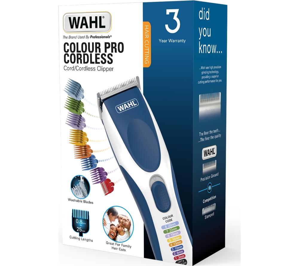 WAHL Colour Pro 9649-017 Hair Clipper - White & Blue image number 7 of 7
