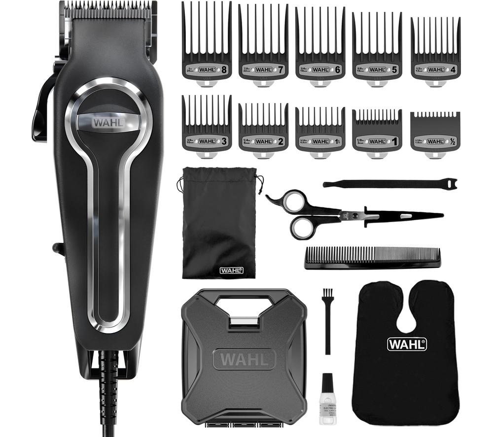 WAHL Elite Pro WM80106-0410 Hair Clipper Kit - Black & Silver, Black