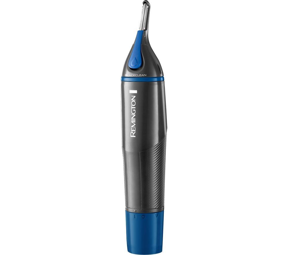 REMINGTON Nano NE3850 Wet & Dry Nose & Ear Trimmer - Grey & Blue, Blue,Silver/Grey