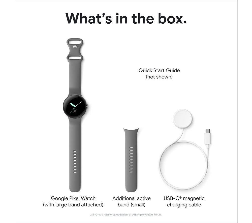 GOOGLE Pixel Watch WiFi with Google Assistant - Silver, Chalk Strap - image 6