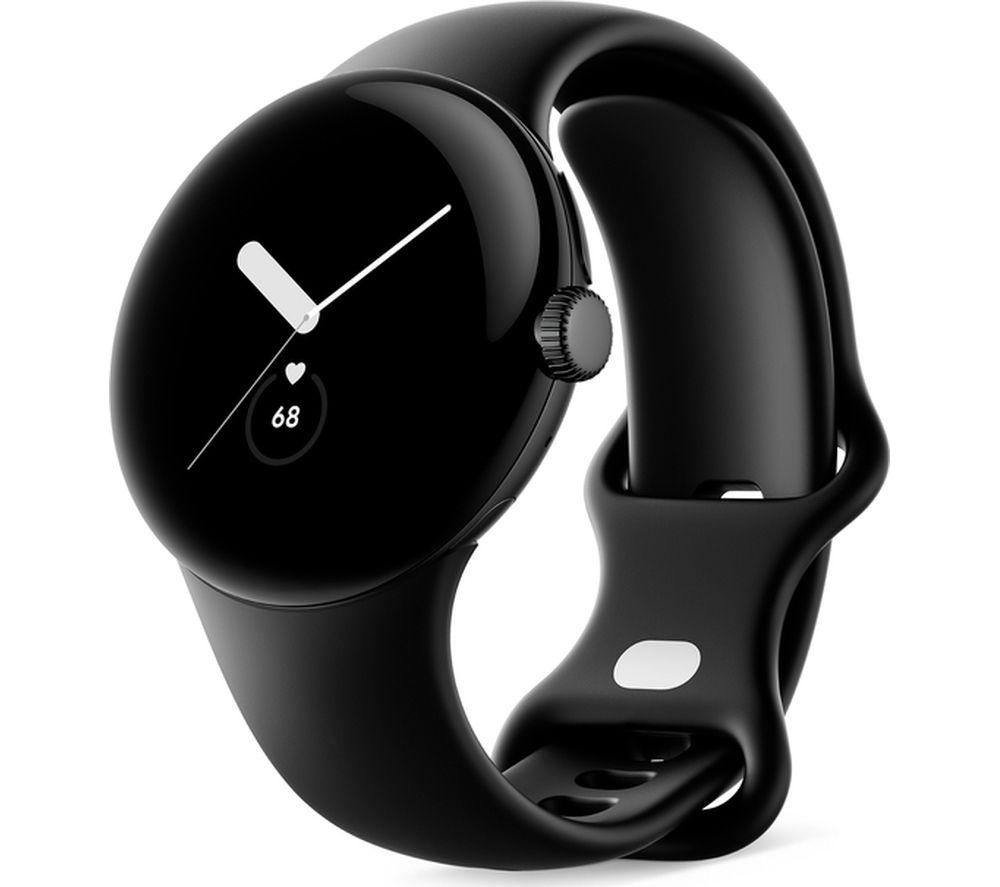 Google Smartwatch, USB, Black with Obsidian Strap, One Size
