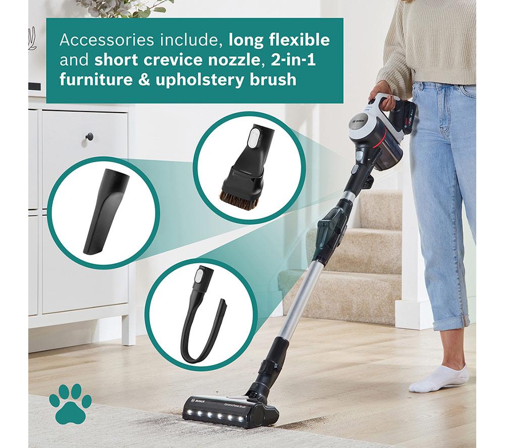 BOSCH Unlimited 7 BCS712GB Dual Battery Cordless Vacuum Cleaner - White & Black image number 11 of 13