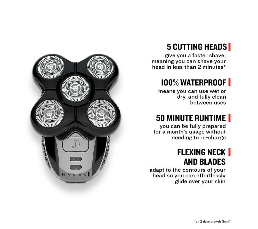 REMINGTON XR1500 Wet & Dry Rotary Head Shaver - Black image number 4 of 14