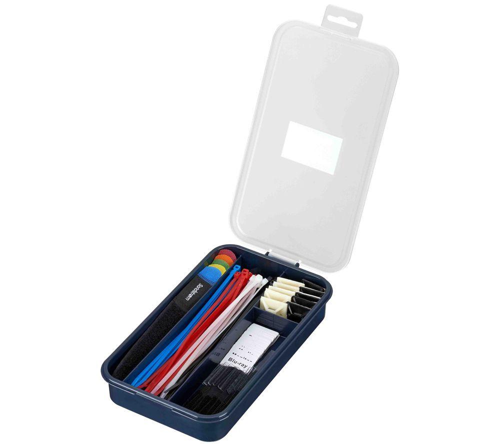 SANDSTROM Tilt 42 - 75" TV Bracket, 2 m High Speed HDMI Cable, Screen Cleaner & Cable Management Bundle image number 9 of 11