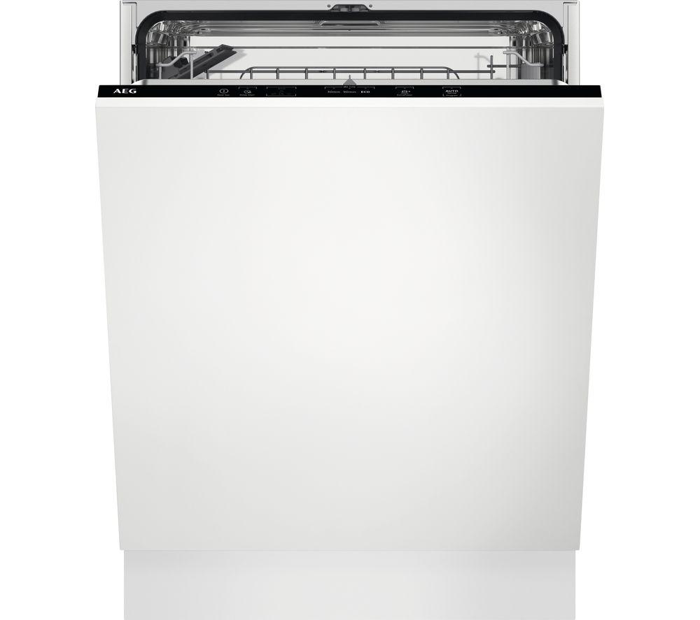 AEG FSB42607Z Fully Integrated Standard Dishwasher – Black Control Panel with Sliding Door Fixing Kit – E Rated