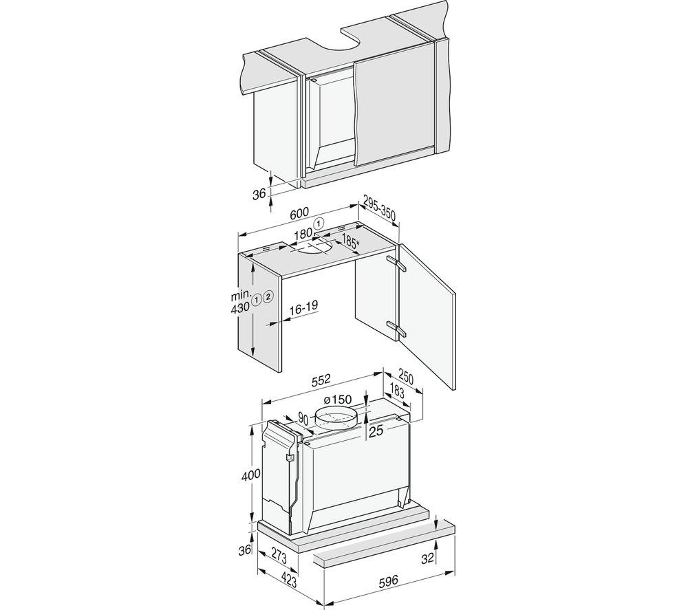 MIELE DAS2620 Chimney Cooker Hood - Stainless Steel image number 8 of 8