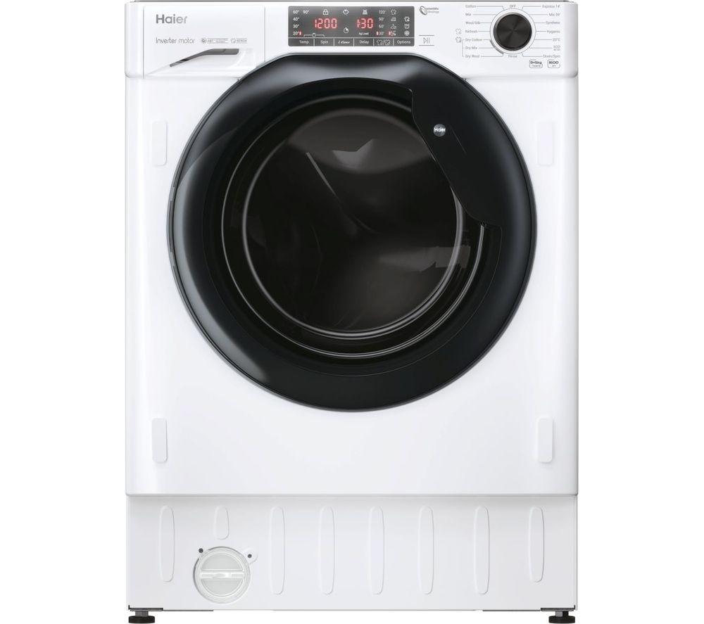 HAIER Series 4 HWDQ90B416FWB-UK Integrated 9 kg Washer Dryer, White