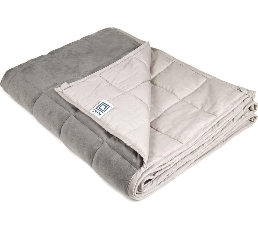 PIFCO 204288 Single Weighted Blanket - Grey, Silver/Grey