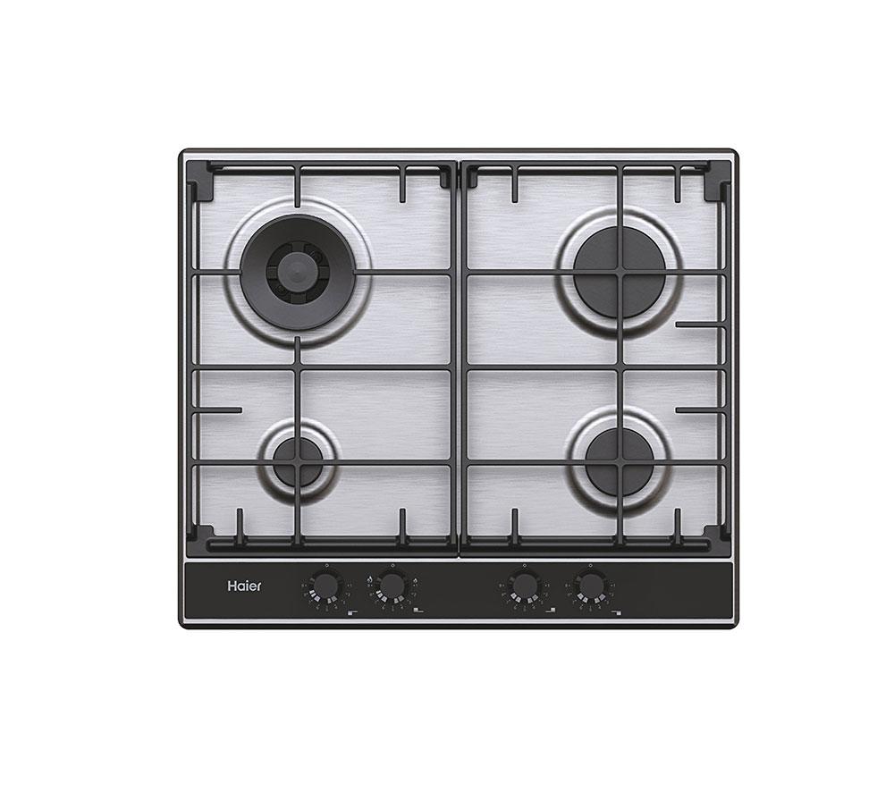 HAIER Series 2 HAHG6BR4S2X 60 cm Gas Hob - Stainless Steel, Stainless Steel