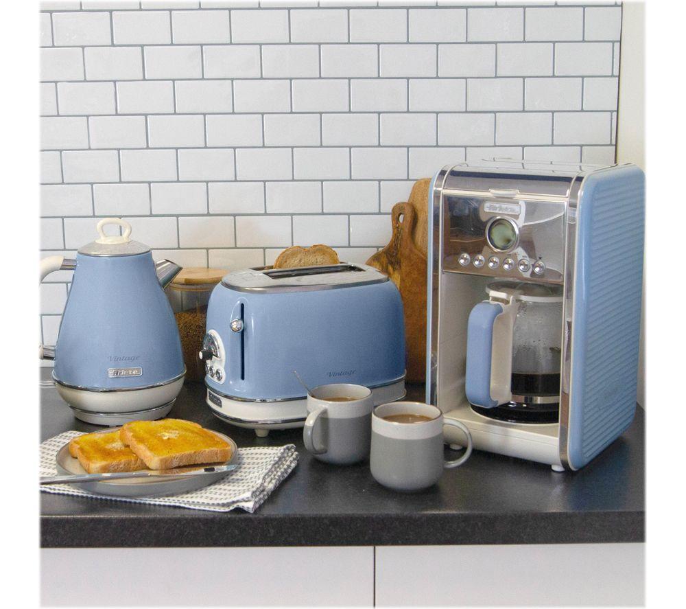 ARIETE ARPK9 Vintage Toaster, Kettle & Coffee Machine Bundle - Blue image number 5 of 5