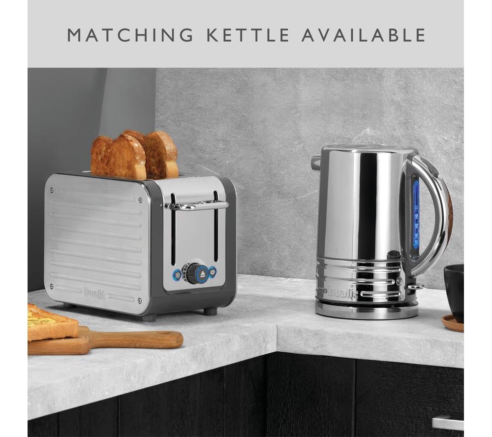 DUALIT Architect 26526 2-Slice Toaster - Grey & Stainless Steel image number 4 of 8